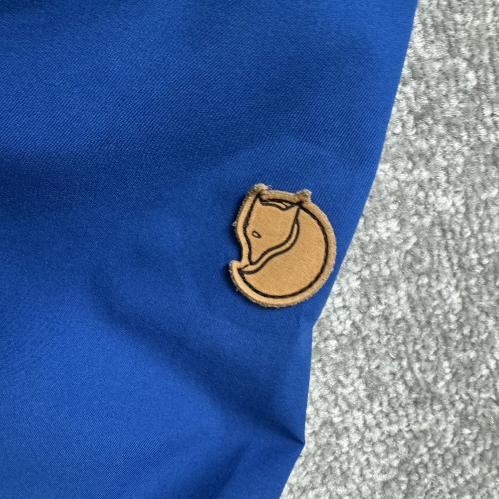 Fjallraven Abisko Eco Shell Blue Jacket Men's Small Hiking Rain Hood Pockets Zip - Picture 3 of 11